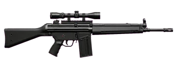 Modelo 3D da G3SG1 "FRITZ" no jogo